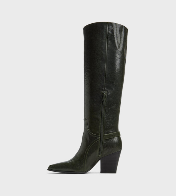 Aldo Knee High Boots - Green Knee length Boots