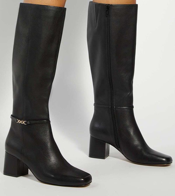 ديون لندن أبوات - أسود Knee length Boots