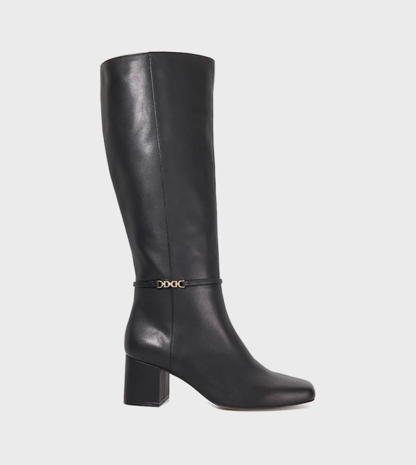 ديون لندن أبوات - أسود Knee length Boots