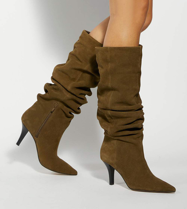 Dune London  Boots - Khaki Knee length Boots