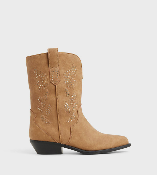 Call it Spring  Calf Boots - Brown Mid Calf Boots
