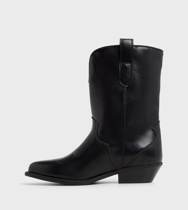 Call it Spring  Calf Boots - Black Mid Calf Boots