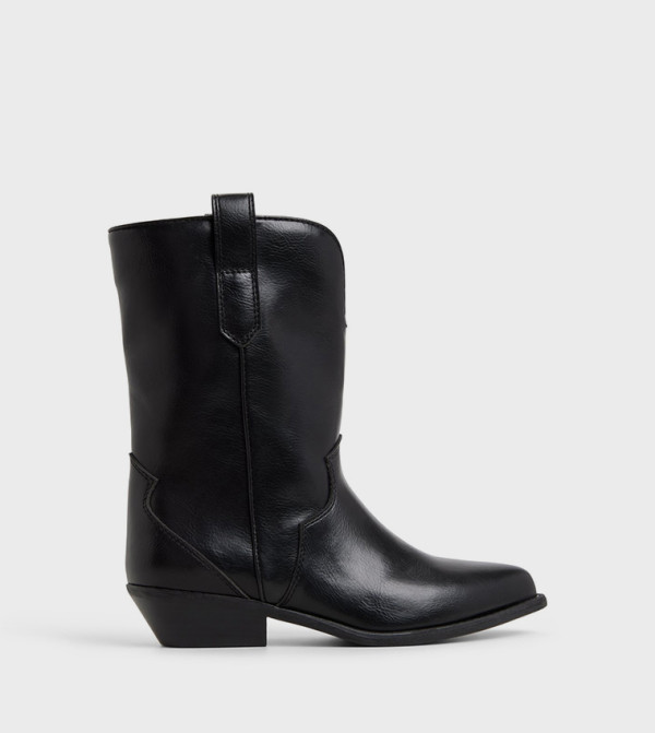 Call it Spring  Calf Boots - Black Mid Calf Boots