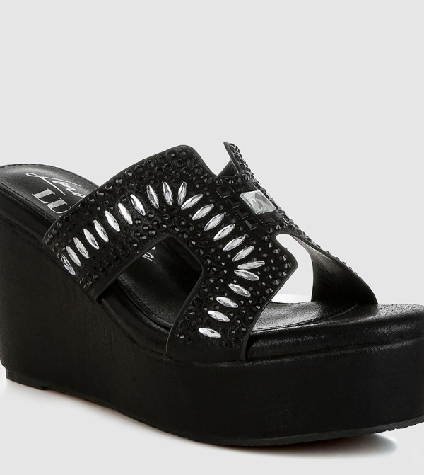 London Rag London Rag - BLACK Wedges