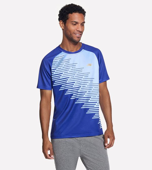 سكيتشرز  تيشيرتات وفانيلات  - أزرق T-Shirts & Vests