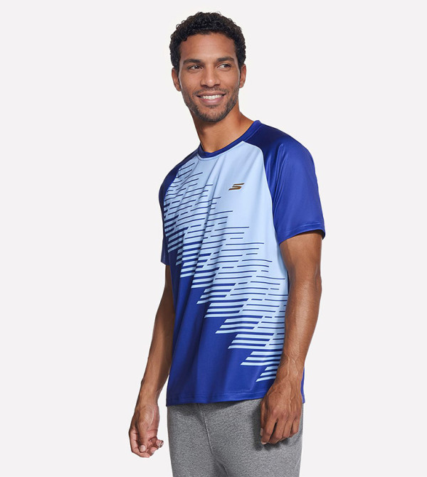 سكيتشرز  تيشيرتات وفانيلات  - أزرق T-Shirts & Vests
