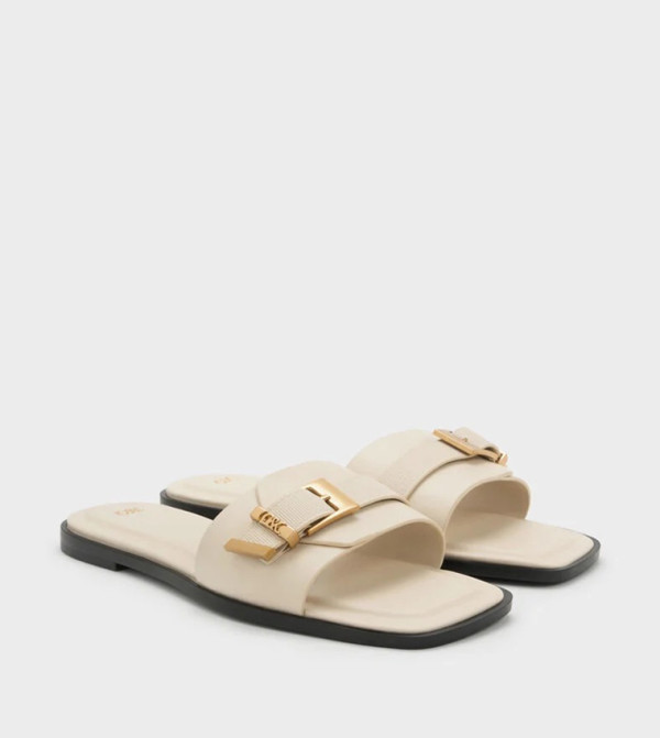 Charles & Keith  Shoes - Cream Flat Sandals