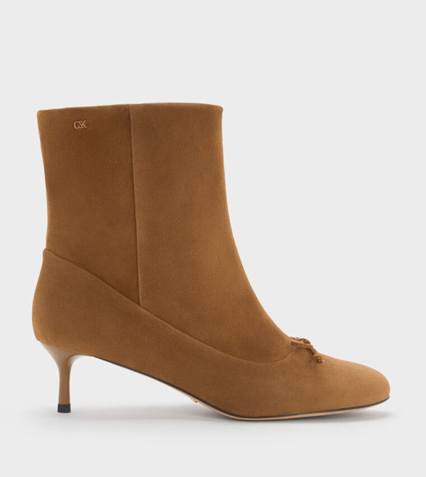Charles & Keith  Ankle Boots - Brown Flat Sandals