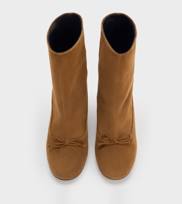 Charles & Keith  Ankle Boots - Brown Flat Sandals
