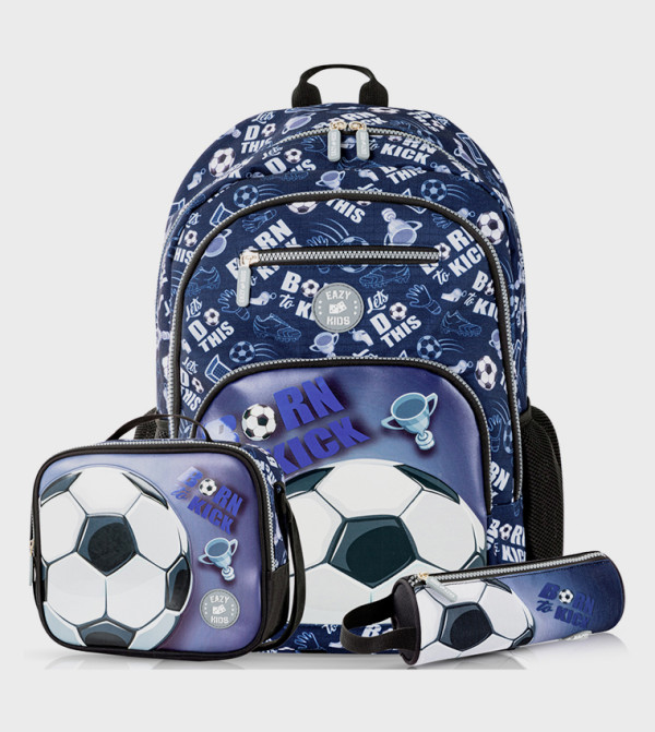 Eazy Kids  - Navy Backpack Set