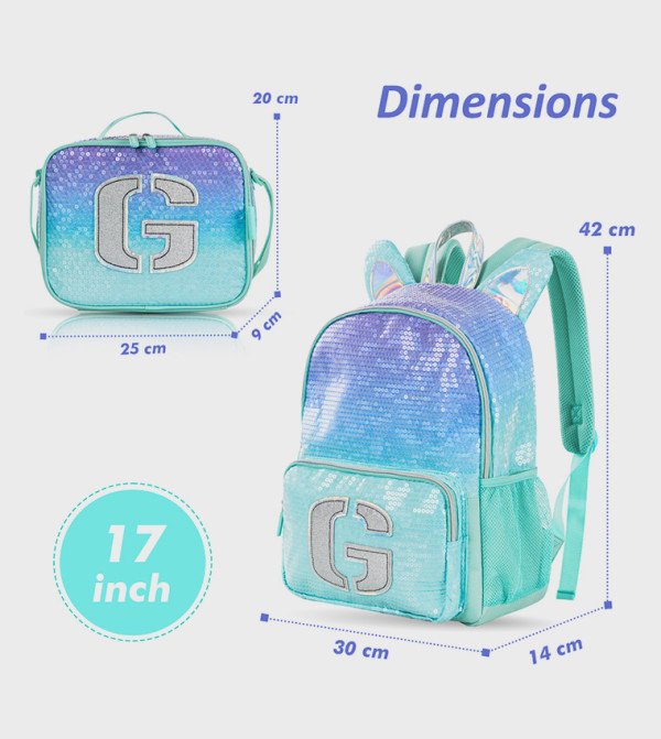 Eazy Kids  Backpack Set - Green Backpack Set