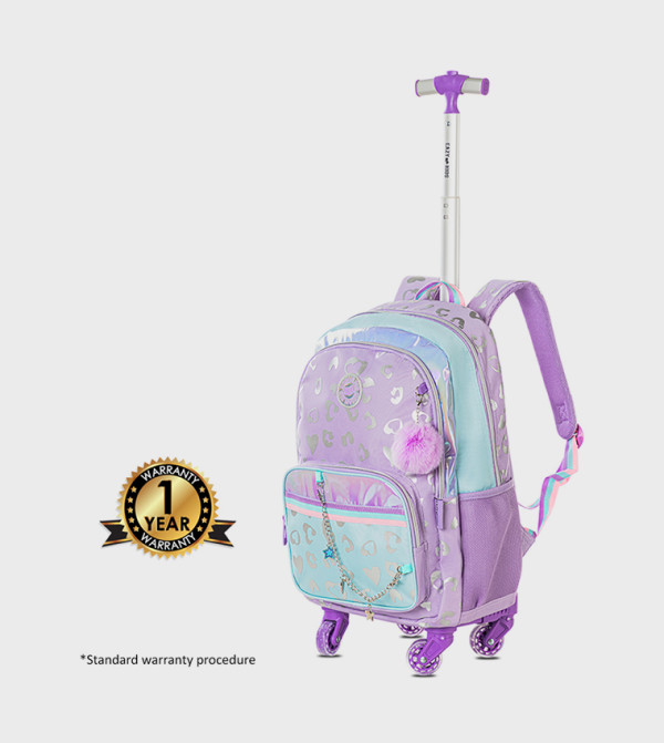 Eazy Kids  Trolley Backpack Set - Purple Trolley Backpack Set