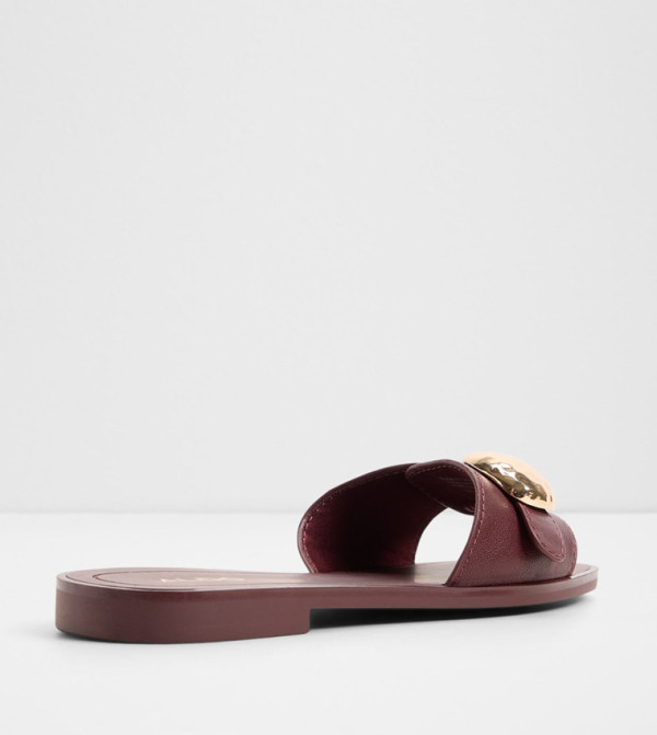 Aldo Flat Sandals - Burgundy Flat Sandals