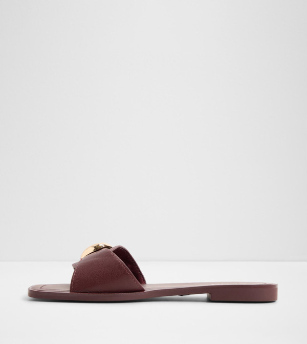 Aldo Flat Sandals - Burgundy Flat Sandals