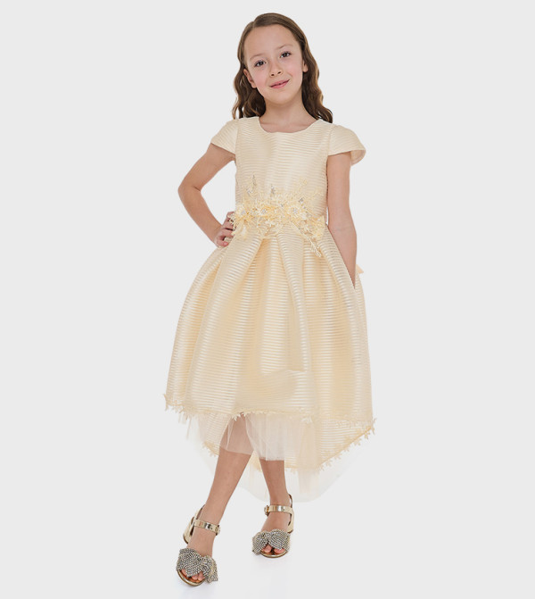 Victor and Jane Victor and Jane - Cream Party Dress