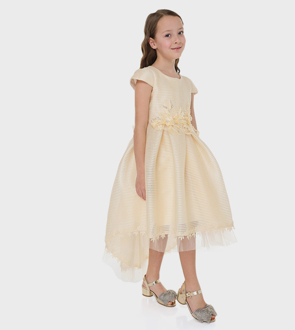 Victor and Jane Victor and Jane - Cream Party Dress
