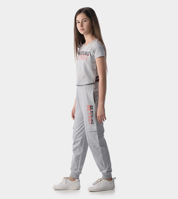 Victor and Jane  - Grey T-shirts & Bottoms