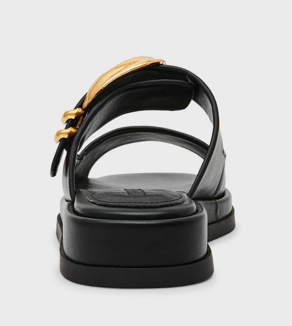 ستيف مادن  الصنادل المسطحة - أسود Flat Sandals