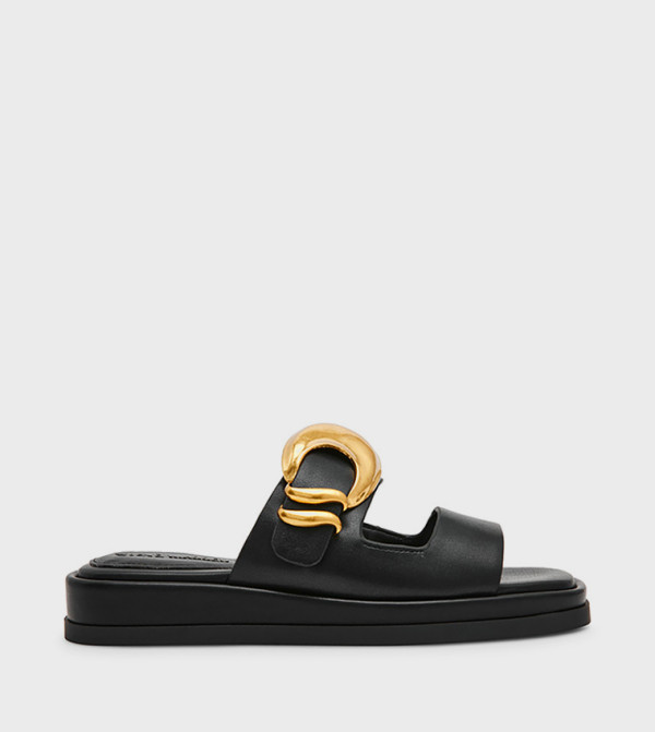 ستيف مادن  الصنادل المسطحة - أسود Flat Sandals