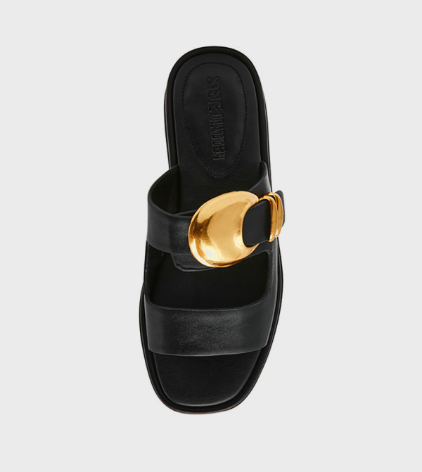 ستيف مادن  الصنادل المسطحة - أسود Flat Sandals