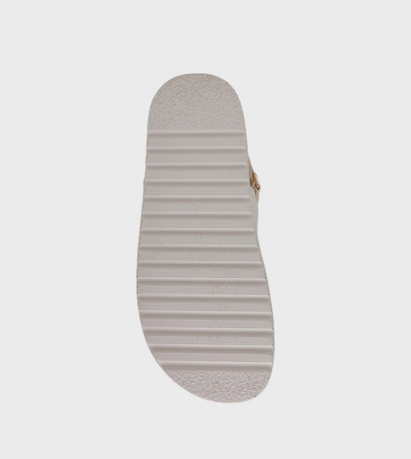 ستيف مادن الصنادل المسطحة - بيج Flat Sandals