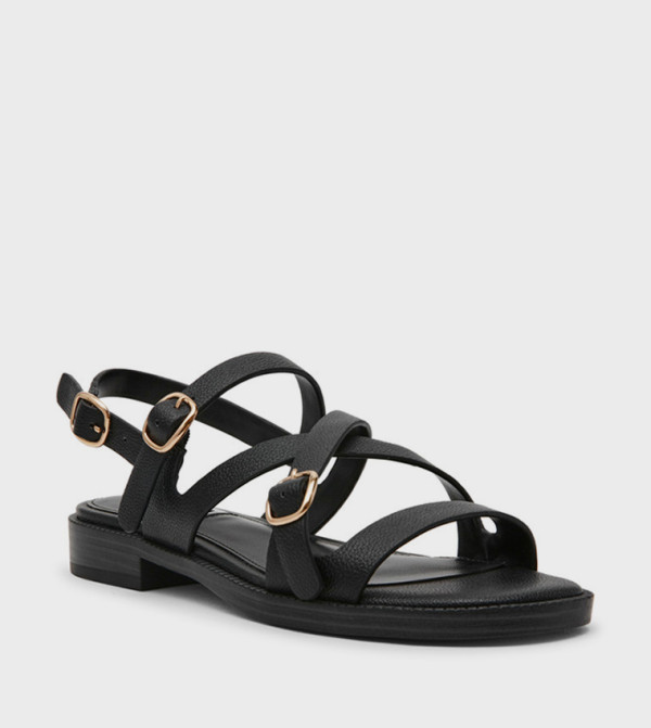 Steve Madden  Flat Sandals - Black Flat Sandals
