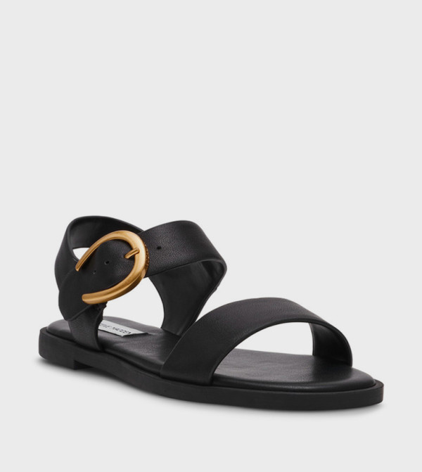 Steve Madden  Sandals - Black Flat Sandals