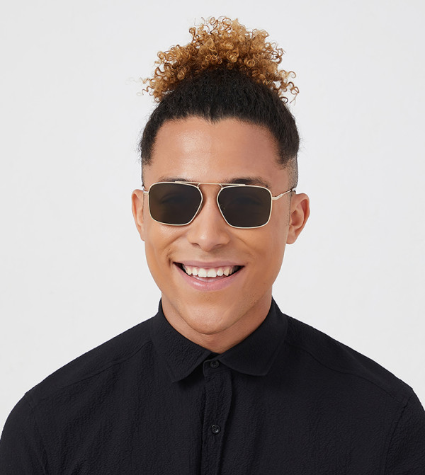 30 سندايز  نظارات شمسية - ذهبي Square Sunglasses