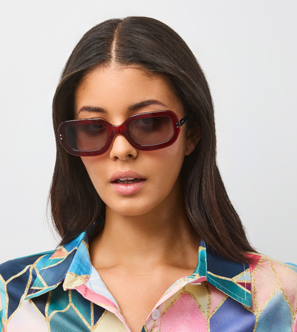 30Sundays 30Sundays - BURGANDY Square Sunglasses