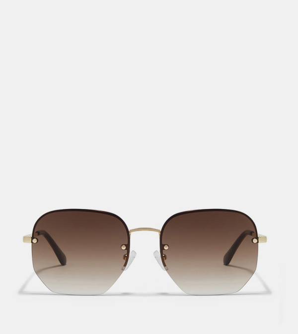 بلاك أوت بلاك أوت - رمادي Round Sunglasses