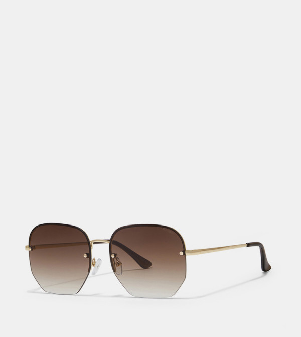 بلاك أوت بلاك أوت - رمادي Round Sunglasses