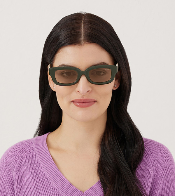 بلاك أوت بلاك أوت - أخضر Square Sunglasses
