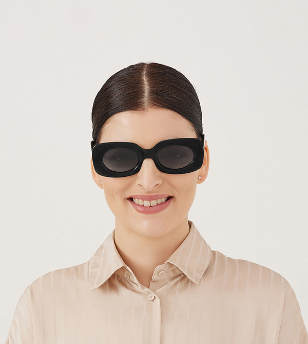 BlackOut  Square Sunglasses - Black Square Sunglasses