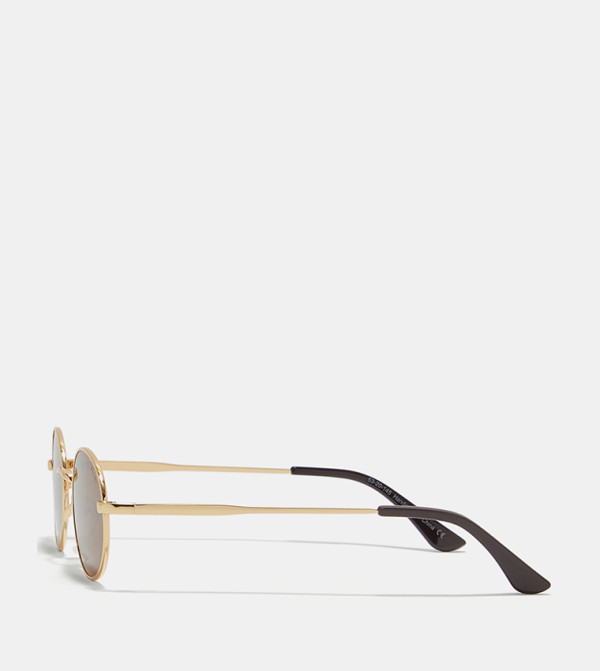 بلاك أوت بلاك أوت - ذهبي Round Sunglasses