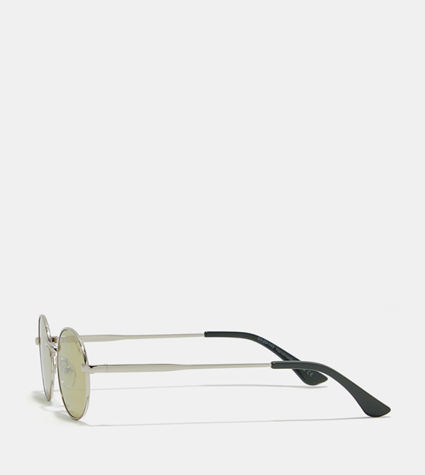 بلاك أوت بلاك أوت - فضي Round Sunglasses