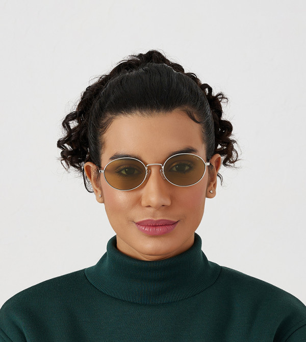 بلاك أوت بلاك أوت - فضي Round Sunglasses