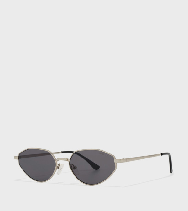 BlackOut  Retro Sunglasses - Silver Retro Sunglasses