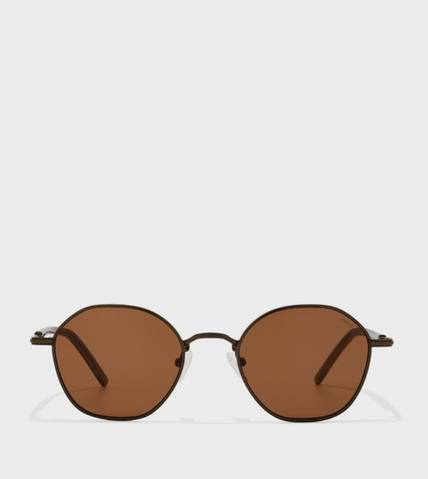 BlackOut  Round Sunglasses - Brown Round Sunglasses