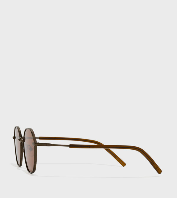 BlackOut  Round Sunglasses - Brown Round Sunglasses