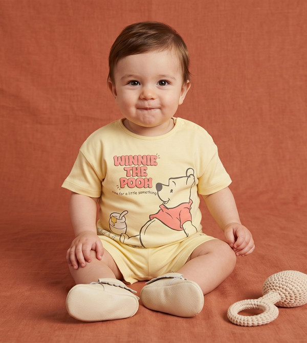 BABIES & MORE  Top & Shorts - Yellow Top & Shorts
