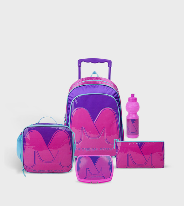 BABIES & MORE  Trolley Backpack Set - Pink Trolley Backpack Set