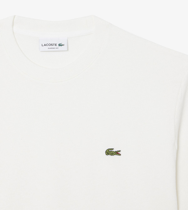 Lacoste Lacoste - White Round Neck T-Shirts