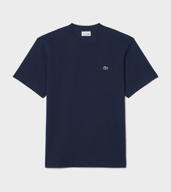 Lacoste  T-Shirts - Navy Round Neck T-Shirts