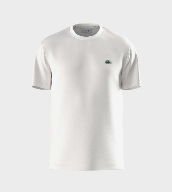 Lacoste Lacoste - White Round Neck T-Shirts