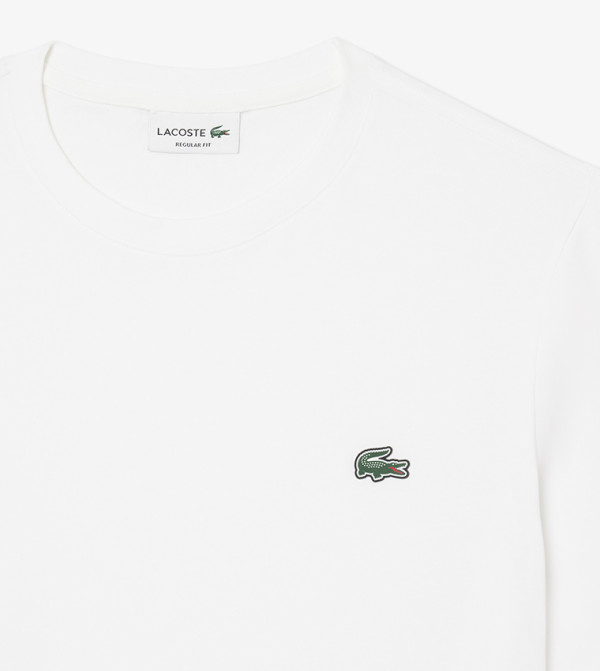 Lacoste Lacoste - White Round Neck T-Shirts