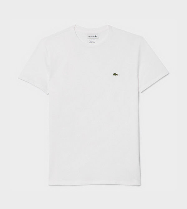 Lacoste Lacoste - White Round Neck T-Shirts