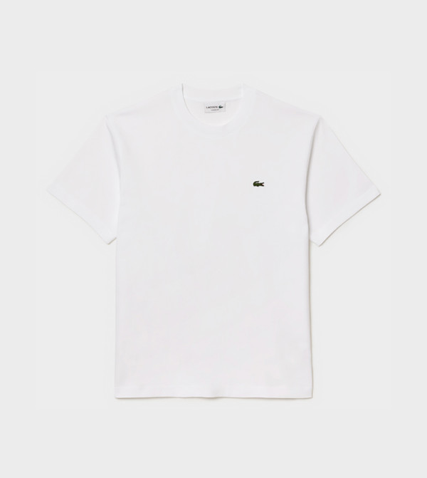 Lacoste Lacoste - White Round Neck T-Shirts