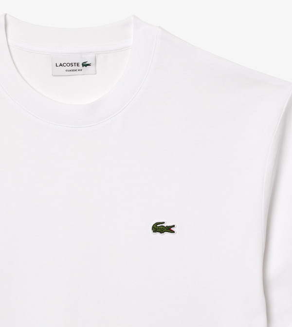 Lacoste Lacoste - White Round Neck T-Shirts