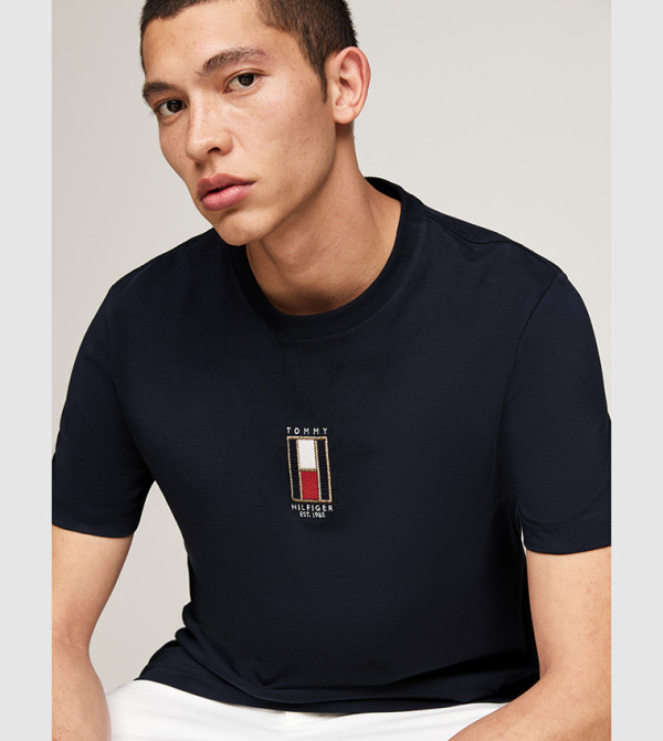 Tommy Hilfiger  Clothing - Blue Casual T-Shirts