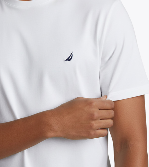 Nautica Nautica - White Round Neck T-Shirts